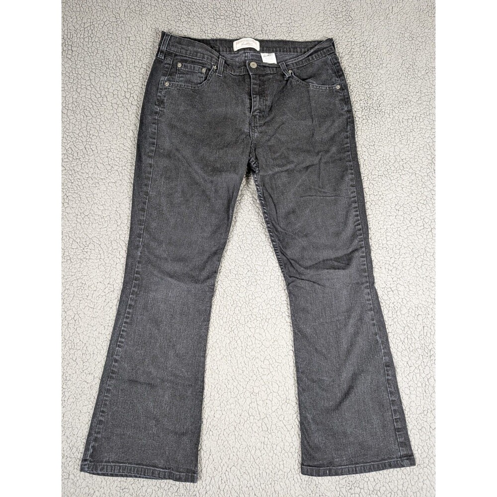 Levi Strauss Jeans Signature Stretch Bootcut Women's Black Size Misses 14 Short
